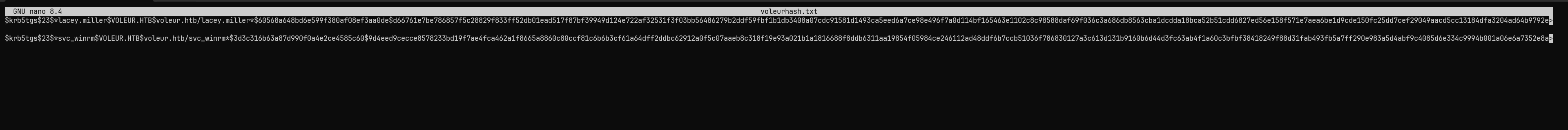 Kerberoast hash extraction
