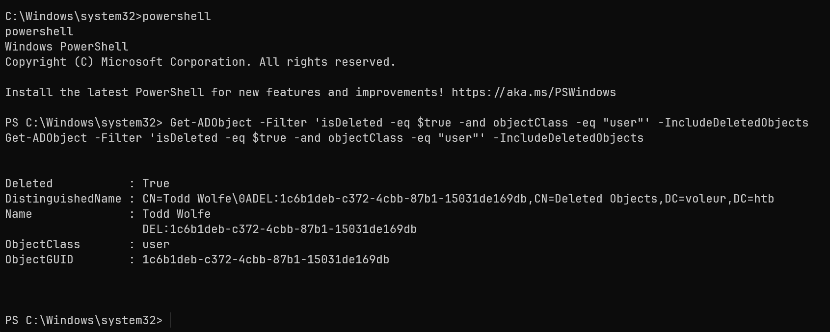 Todd Wolfe deleted account