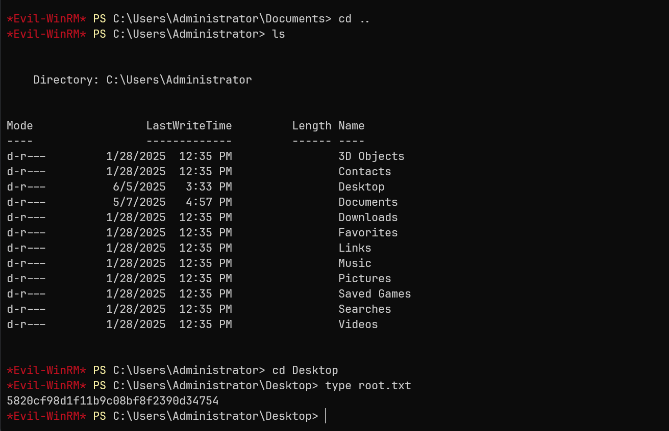 Administrator shell access