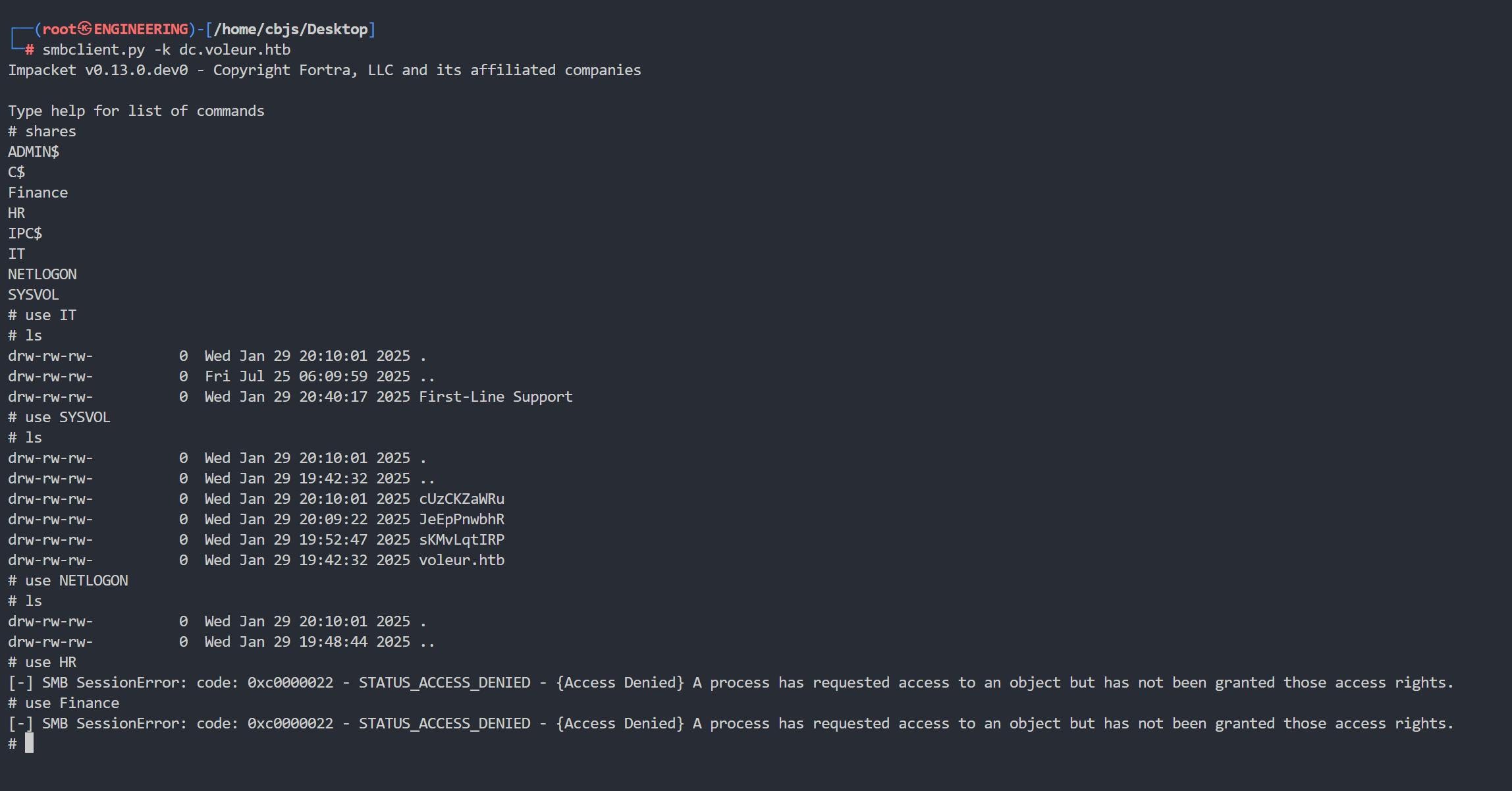 SMB share enumeration
